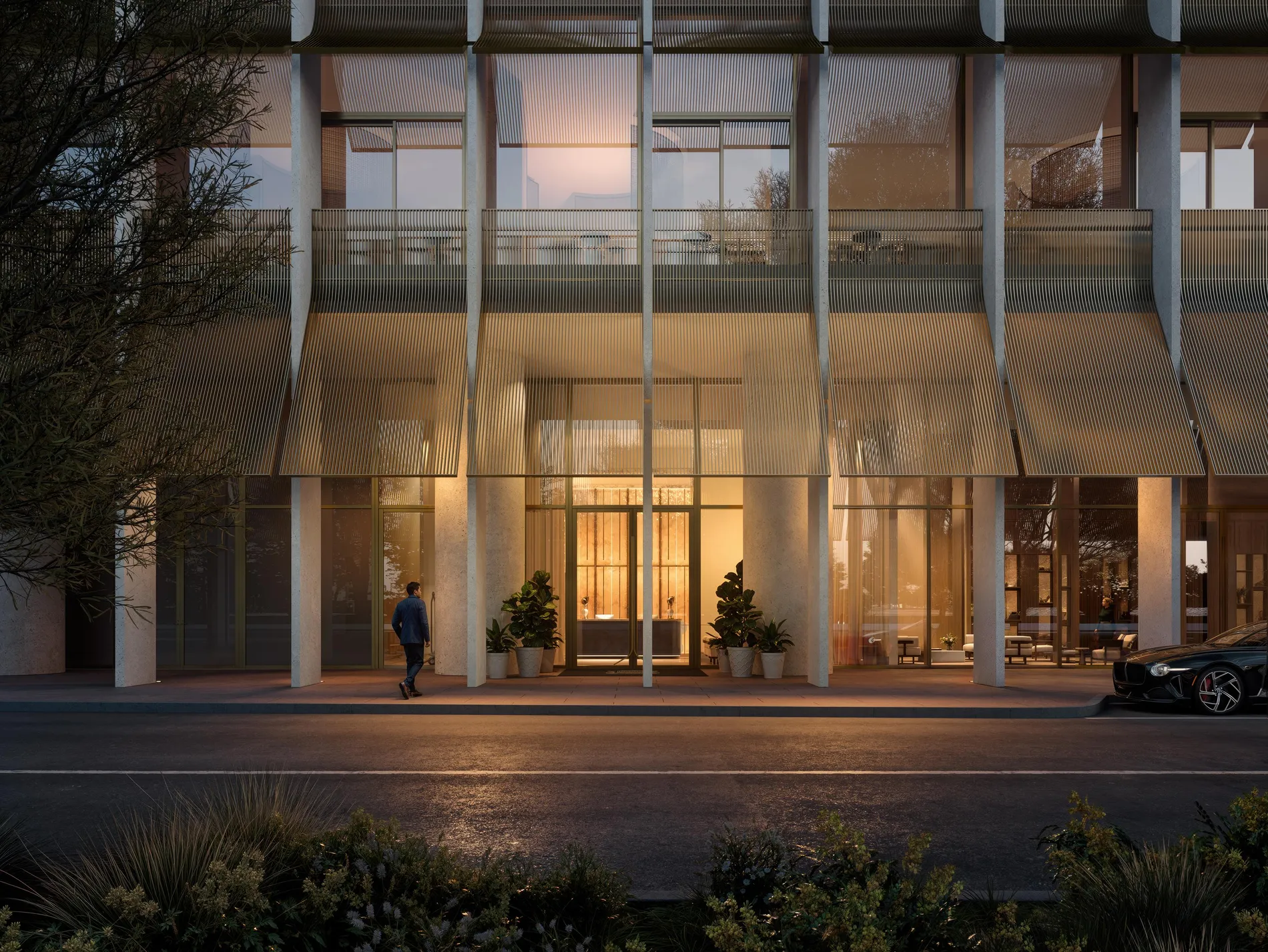Residential drop-off and lobby — Carlyle Residences Dubai