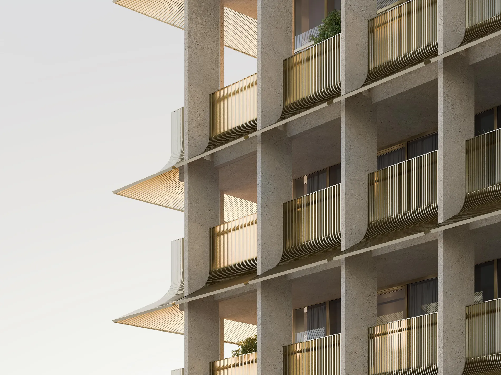 Sculpted balconies — Carlyle Residences Dubai