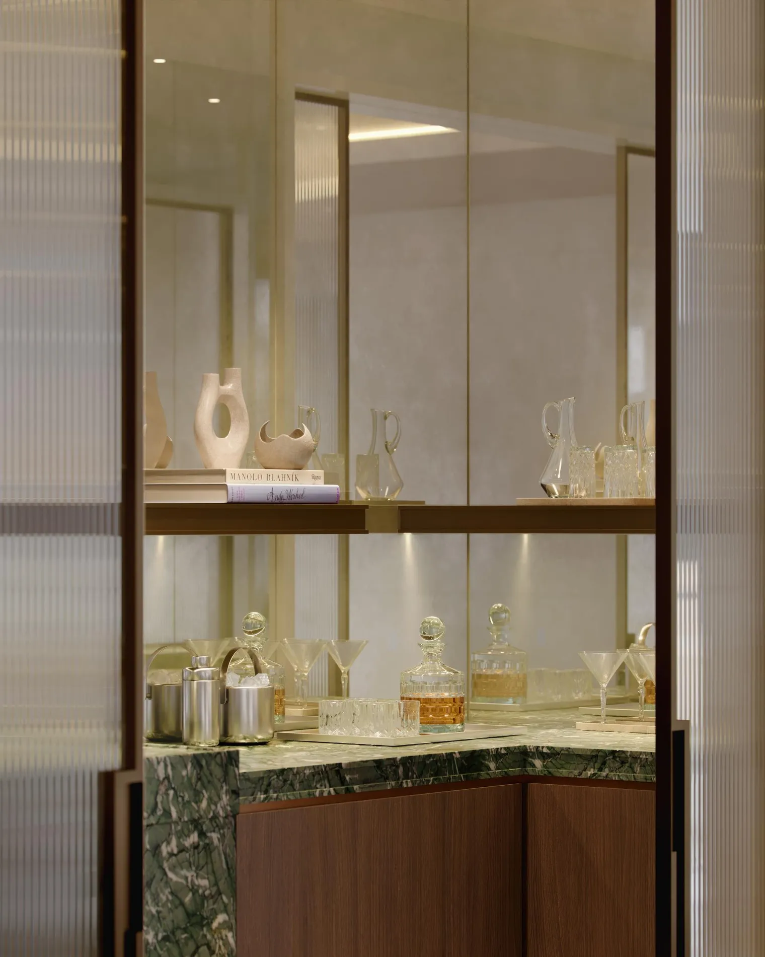 Bronze-glass vitrine — Carlyle Residences Dubai